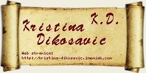 Kristina Dikosavić vizit kartica